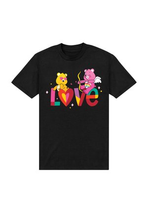 Henry Tiger, CARE BEARS UNLOCK THE MAGIC VALENTINES LOVE ARROWS - T-shirts print - black