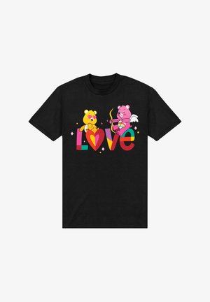 Henry Tiger, CARE BEARS UNLOCK THE MAGIC VALENTINES LOVE ARROWS - T-shirts print - black