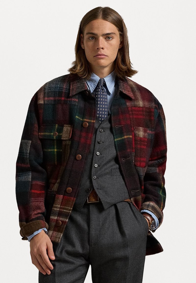 Polo Ralph Lauren - PLAID PATCHWORK WOOL JACKET - Veste légère - multi-coloured, Agrandir