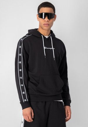 AMERICAN TAPE - Jersey con capucha - black