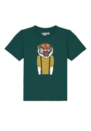 TIGER HEAD - T-Shirt print - glazed green