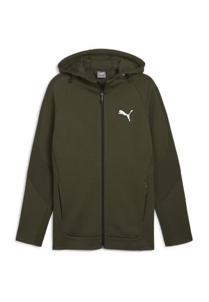 EVOSTRIPE FULL-ZIP  - Sudadera con cremallera - dark olive