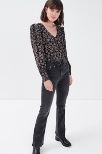 Cache Cache MIT HOHEM BUND - Jeans bootcut - denim noir
