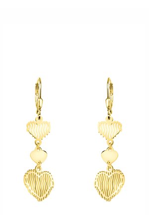 TRIPPLE HEART - Ohrringe - gold-coloured