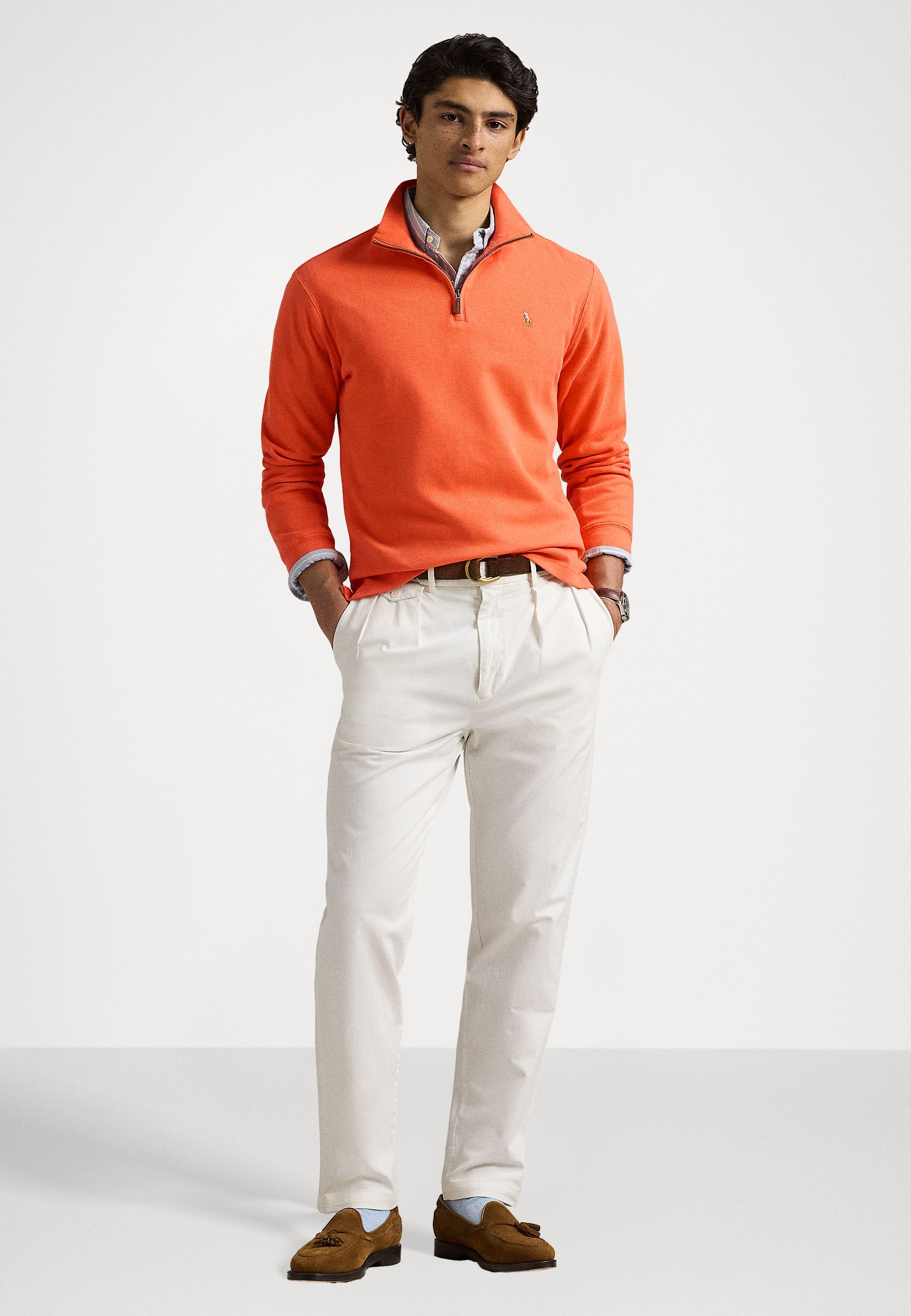 Polo Ralph Lauren ESTATE RIB QUARTER ZIP PULLOVER - Jumper
