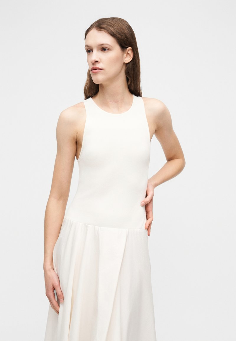 strapless open back dress Claude Cut Out Side Split Maxi Dress | Black | Dresses
