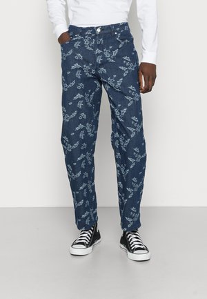 DARK FLOWER JEANS - Jean droit - dark blue