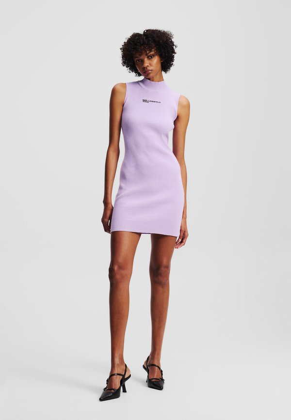 SLESS MOCK NECK DRESS - Strickkleid - lavendula