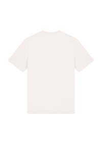 Weißes kurzärmliges T-Shirt aus weichem Baumwollstoff. Rundhalsausschnitt, glatte Textur, minimalistisches Design ohne sichtbare Logos oder Muster.