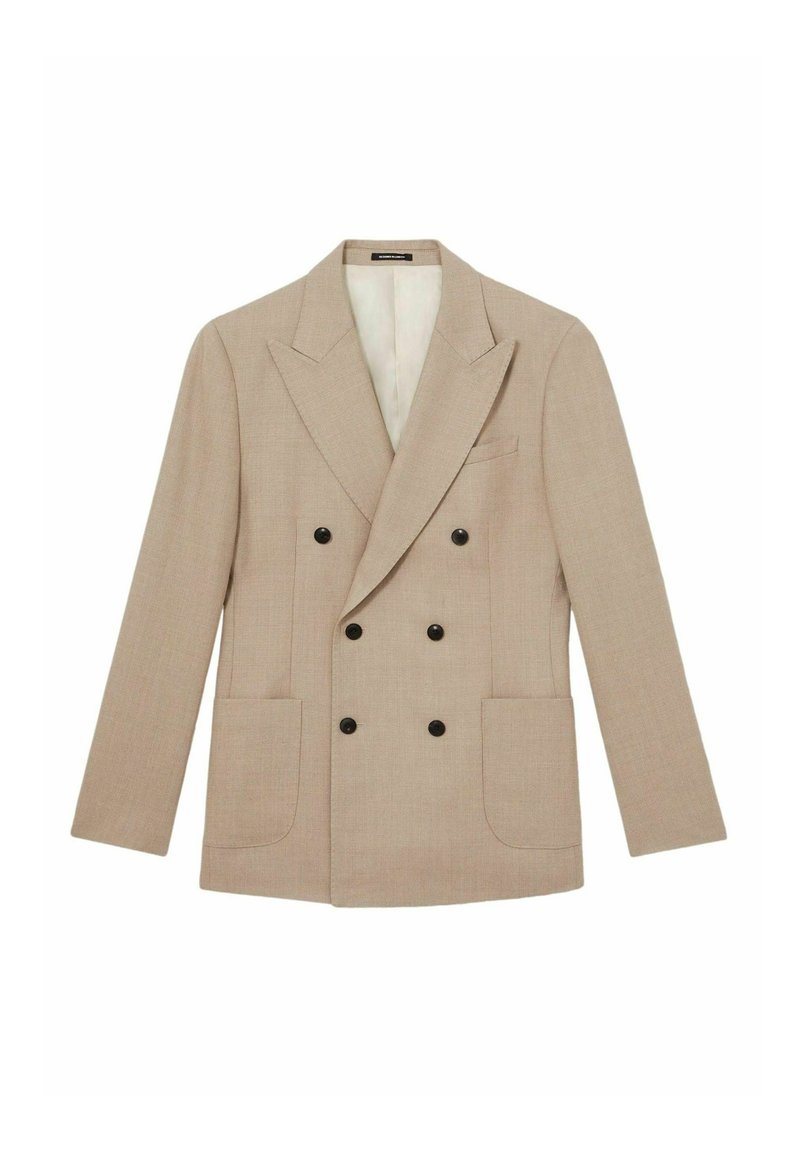 Reiss REGULAR FIT - VENUS DOUBLE BREASTED  - Ülikonnapintsakud - oatmeal brown