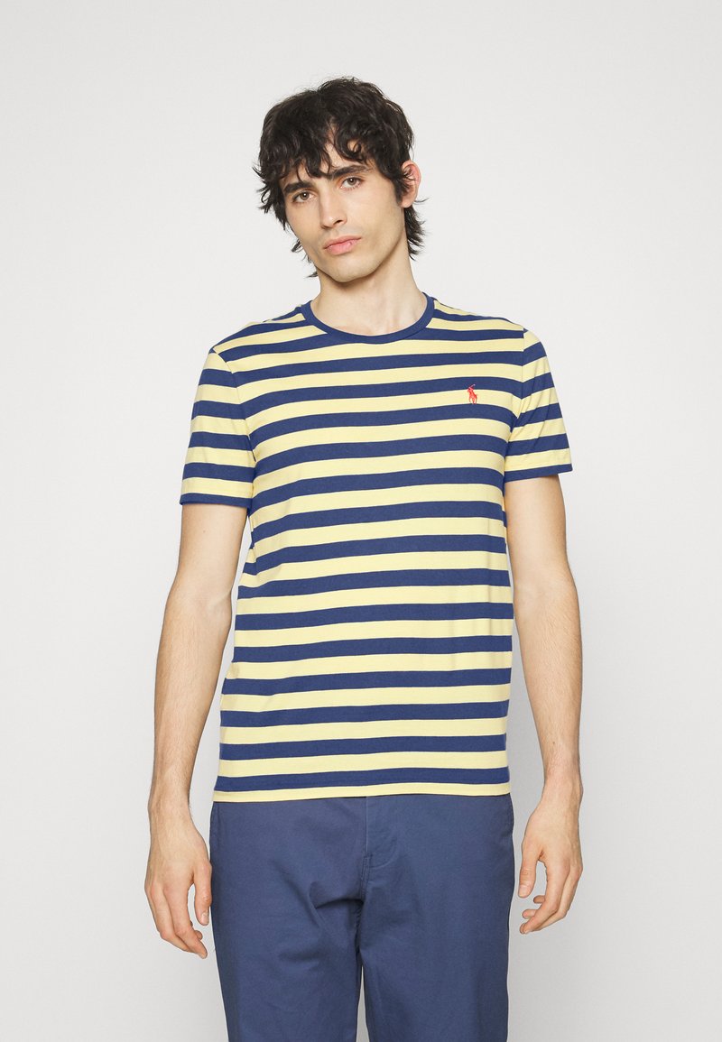 Polo Ralph Lauren SSCNCMSLM2-SHORT SLEEVE-T-SHIRT - T-shirt estampada - yellow/light navy