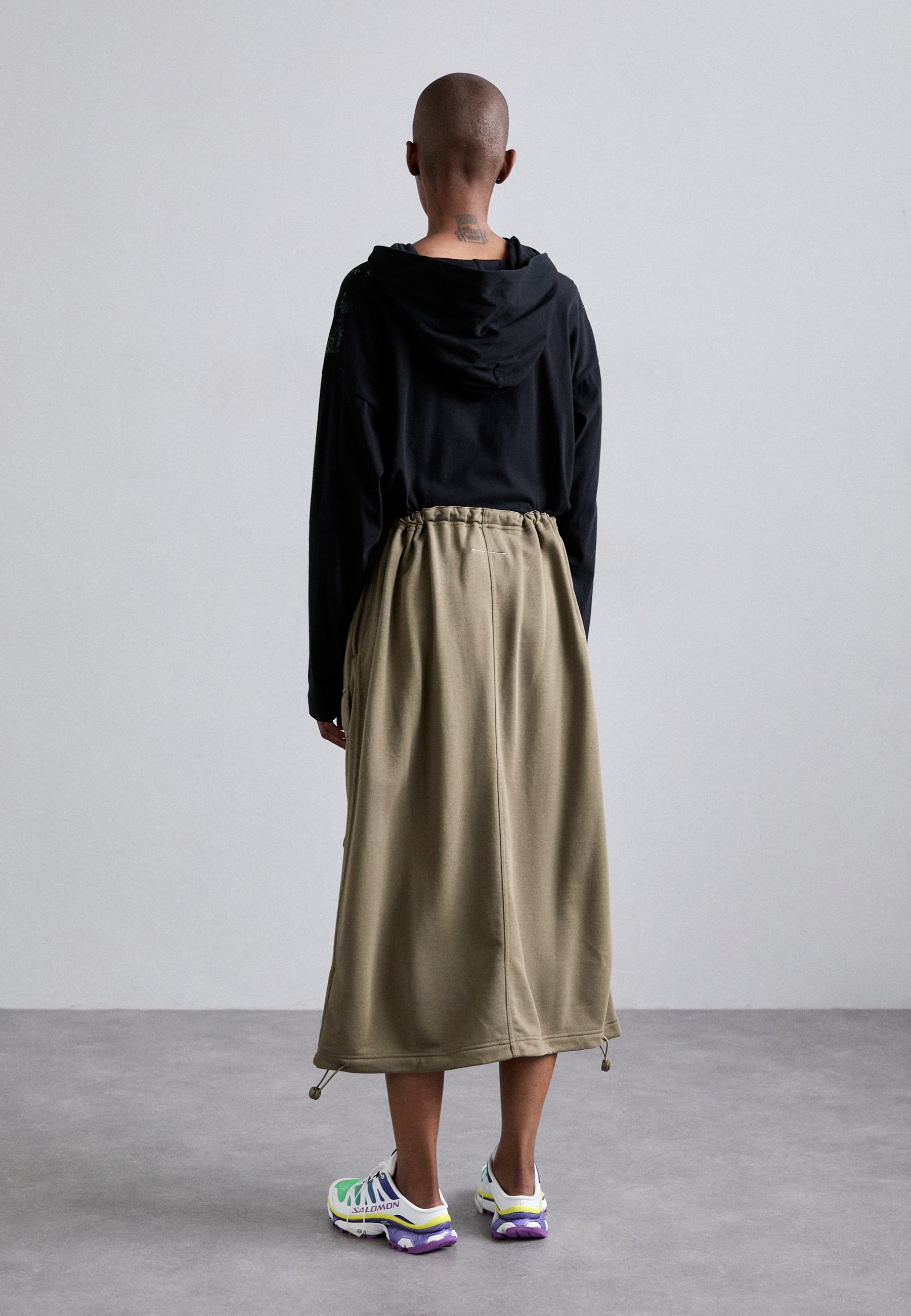 MM6 Maison Margiela LONG SKIRT - A-line skirt - bus green