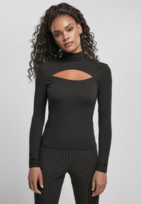 Urban Classics - CUT-OUT TURTLENECK - Longsleeve - black Miniatuurafbeelding 1