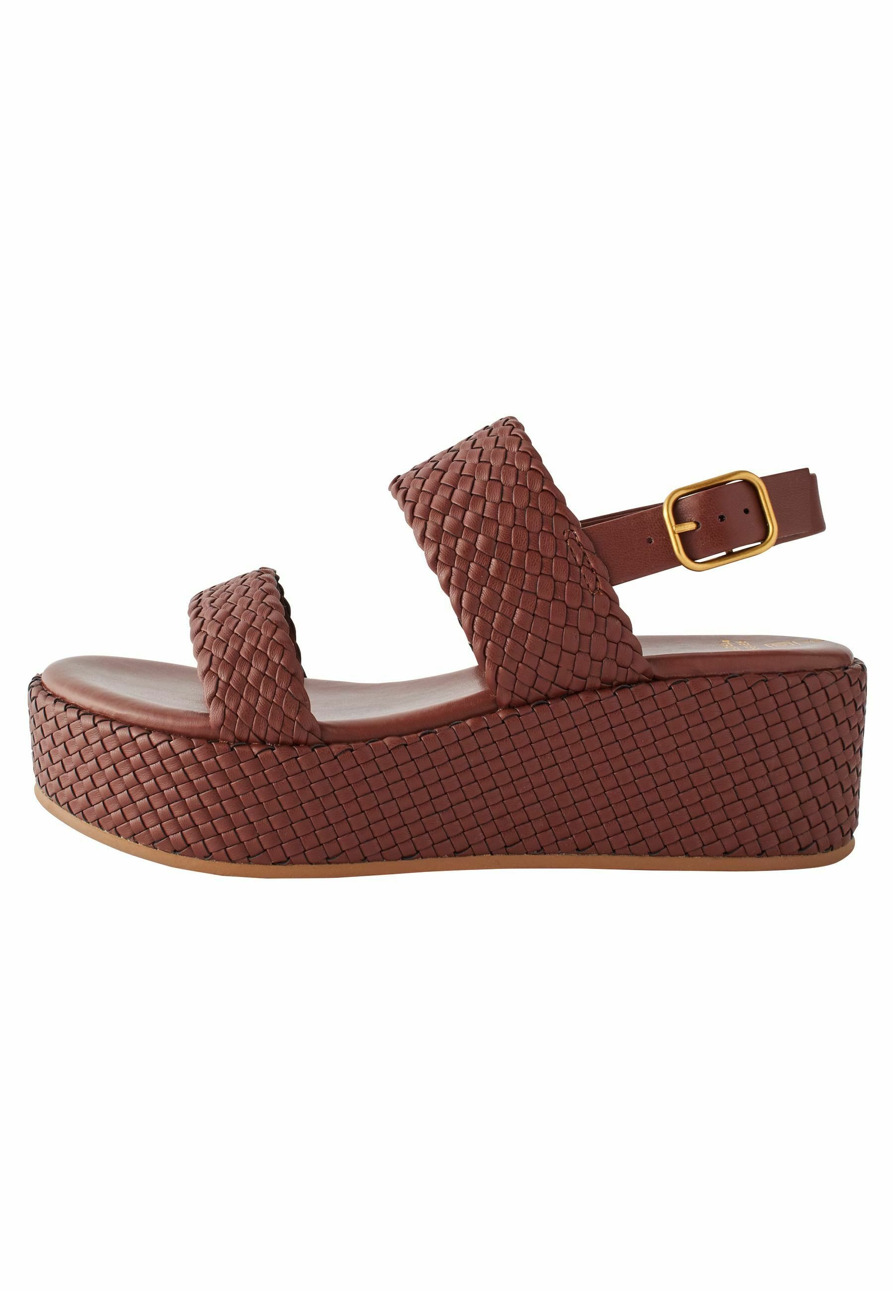 Sandales Compensées Forever Marron - Taille 8 (38/39) - Similicuir - Talon Compensé