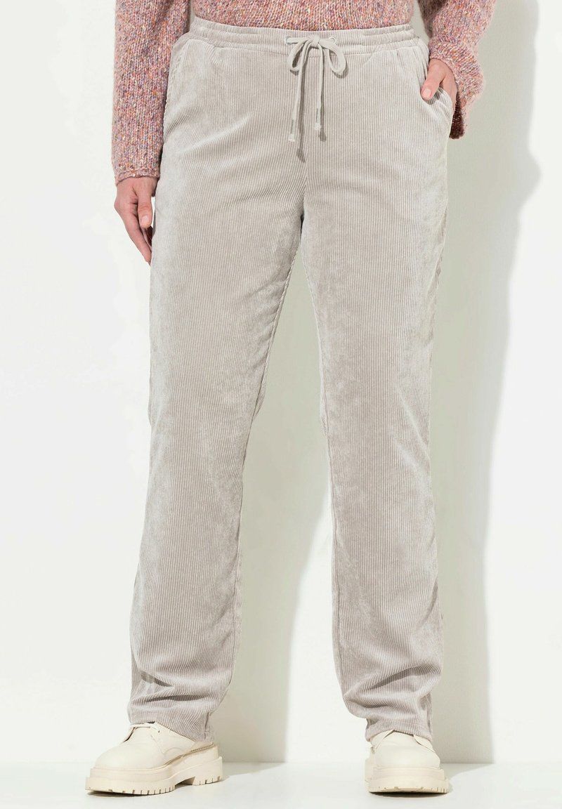 Ulla Popken ELASTIC WAIST - Kalhoty - pebble gray