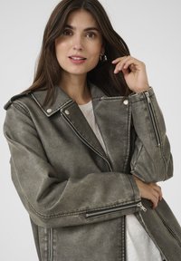 Culture DREW - Jakna iz umetnega usnja - black wash