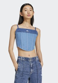 adidas Originals KSENIA - Top - medium blue denim light denim