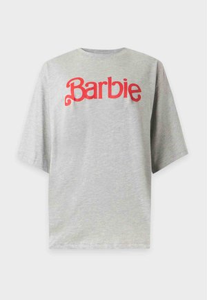 Gestuz, TEE - T-shirt imprimé - light grey melange