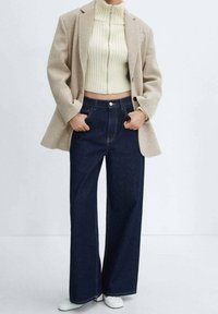 Mango Abrigo corto - mottled light grey