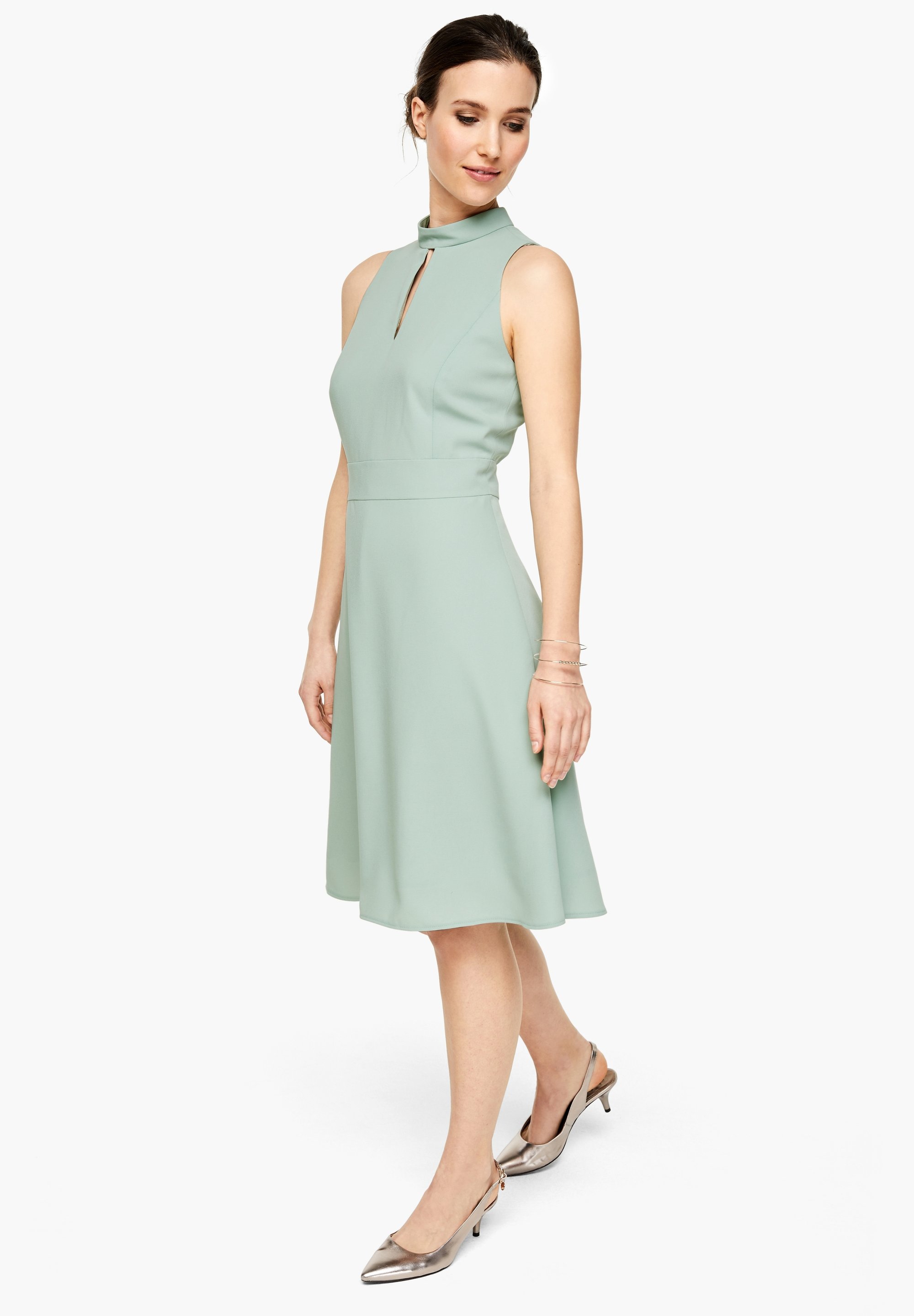 ELEGANTES KLEID MIT CUT OUTS - Freizeitkleid - light petrol