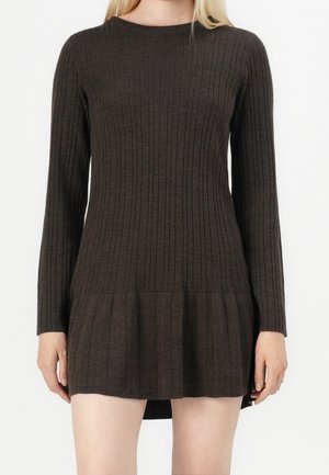 Gebreide jurk - brown