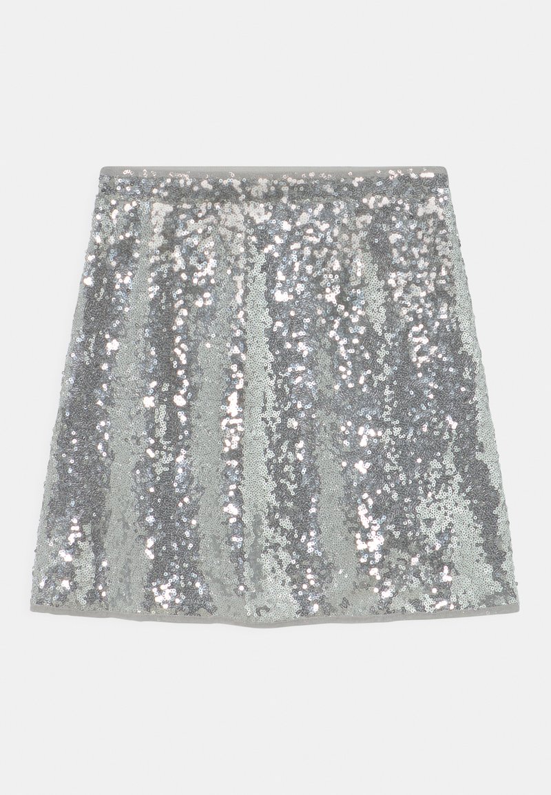 Gina Tricot Young SEQUIN SKIRT Mini skirt silver/silvercoloured