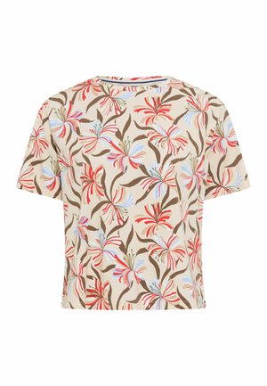 BRAX, STYLE CARA S - T-Shirt print - soft ecru