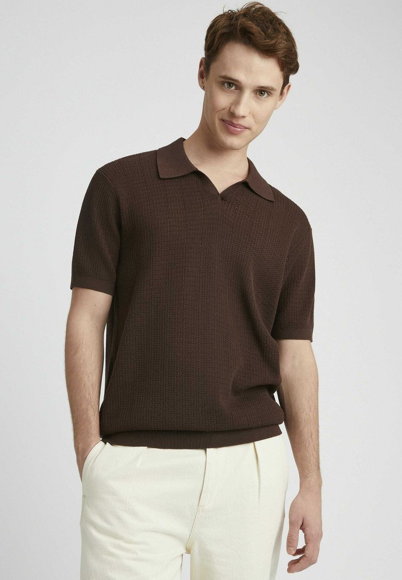 BZB AJOURÉE - Polo - marron foncée