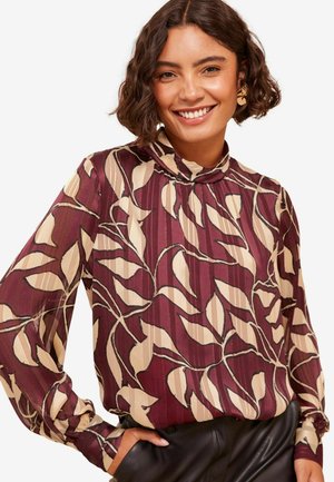 Friends Like These ROLL NECK TIE BACK ANIMAL PRINT-REGULAR FIT - Pusero - brown