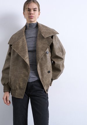 TSOLIVIA OVERSIZED - Bunda z nepravej kože - brown lentil
