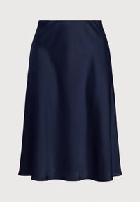 Lauren Ralph Lauren Woman SATIN CHARMEUSE MIDI SKIRT - A-vonalú szoknya - lauren navy