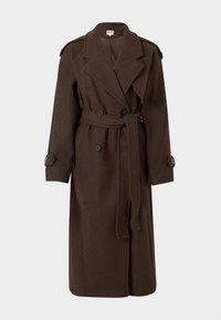 ONLDEAR TRILLION BELT - Klassisk kåpe / frakk - chocolate brown melange