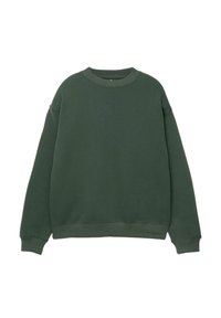 ROUND NECK - Bluză de molton - dark green