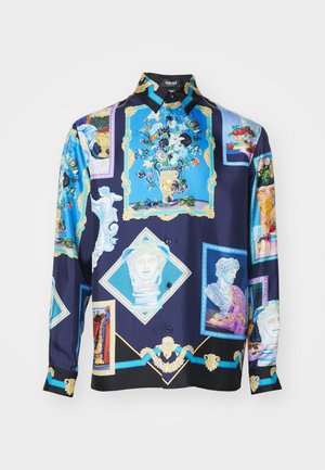 Versace INFORMAL GALLERY - Vapaa-ajan kauluspaita - ink blue/black/multicolor