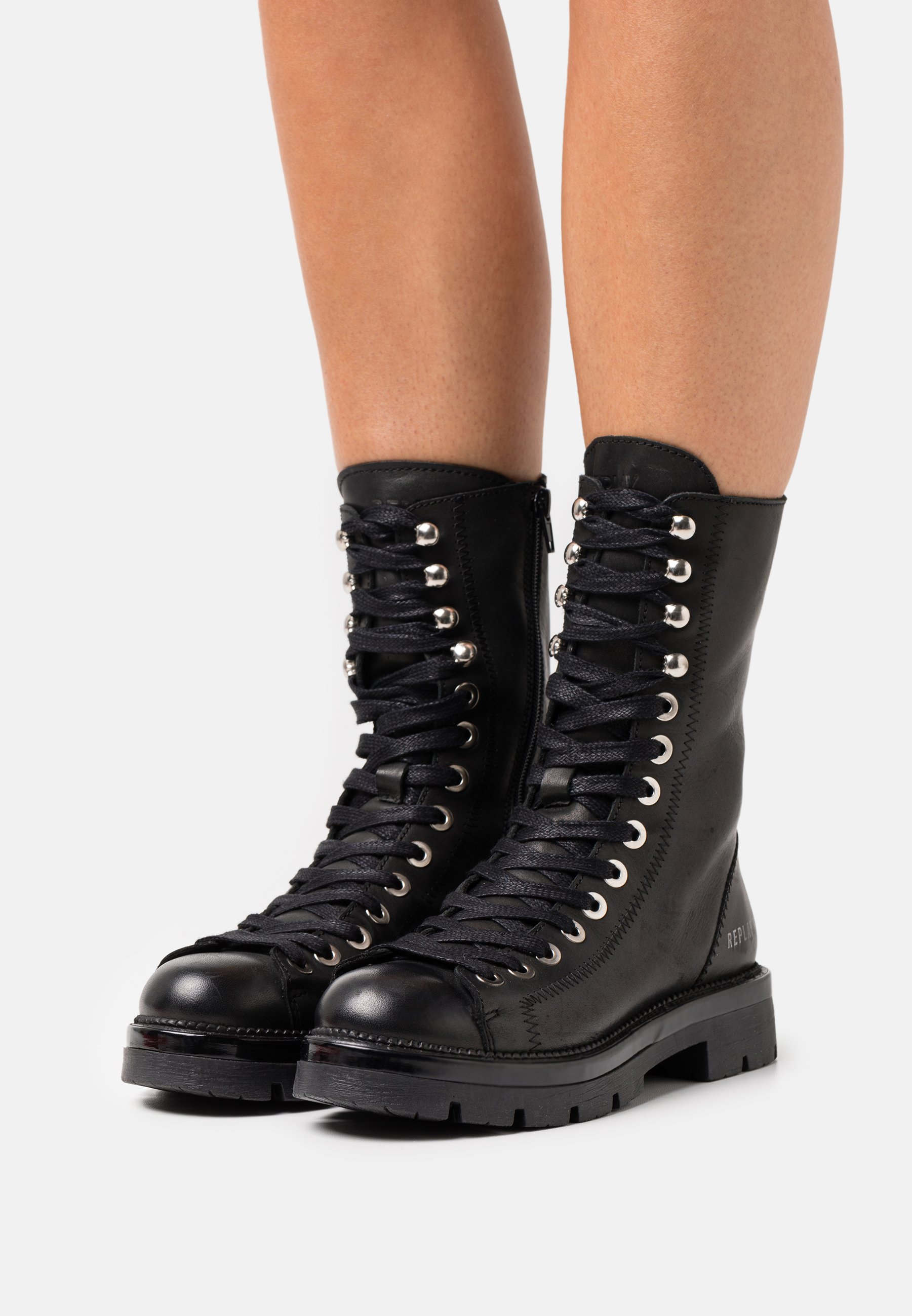 Zwarte REPLAY Veterboots EVY | Omoda