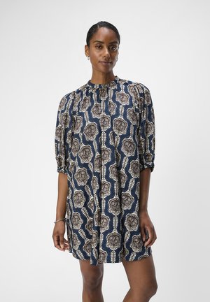 OBJEMMI DRESS - Vapaa-ajan mekko - black/white sand