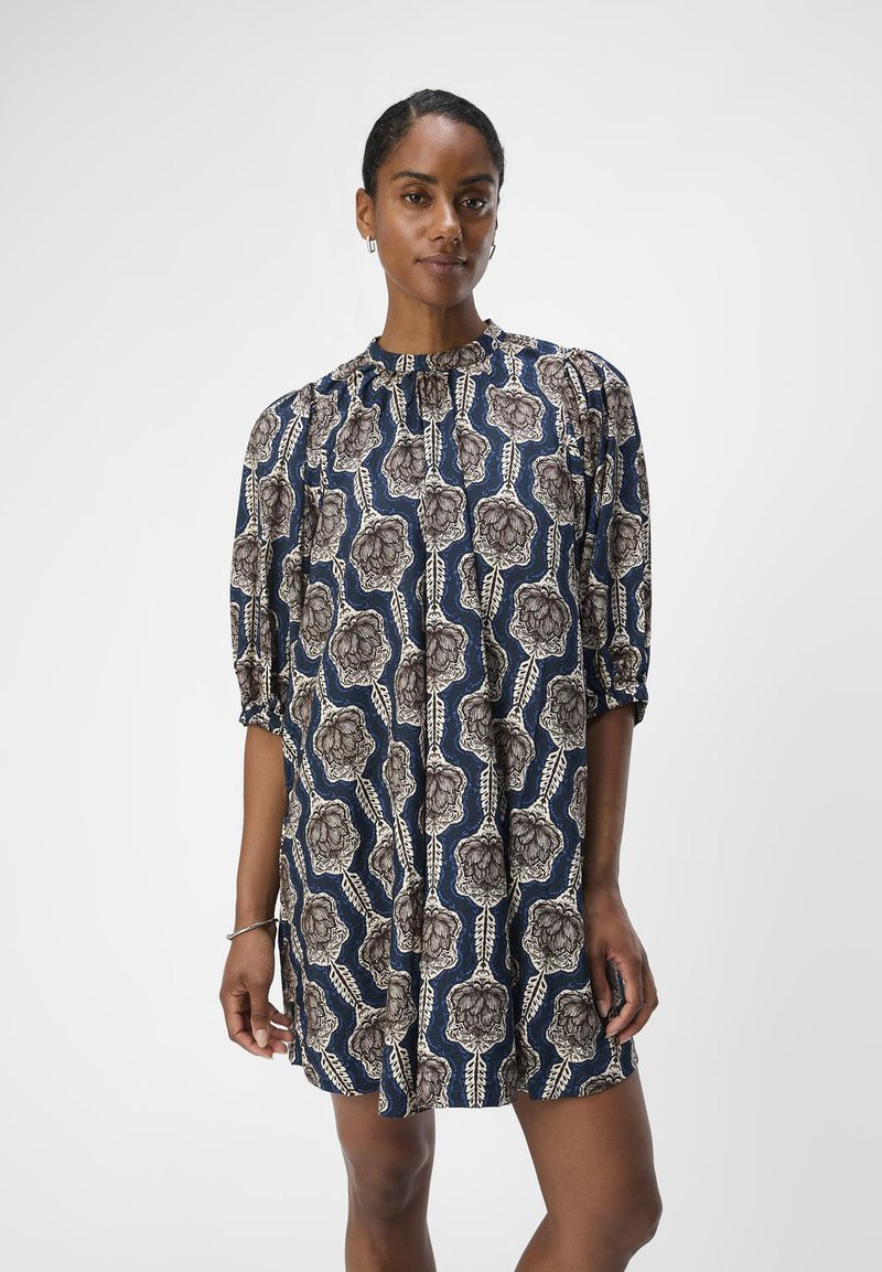 Object OBJEMMI DRESS - Vapaa-ajan mekko - black/white sand