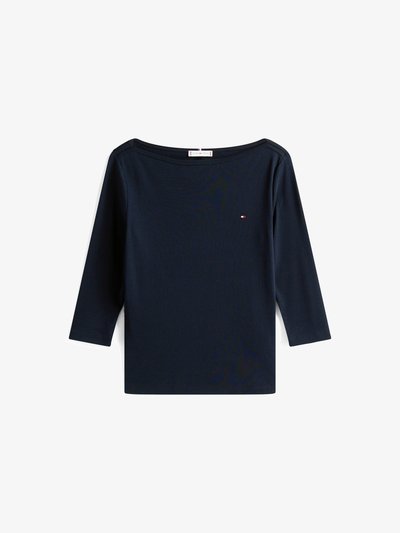 BOAT NECK THREE-QUARTER SLEEVE T-SHIRT - T-shirt à manches longues - desert sky