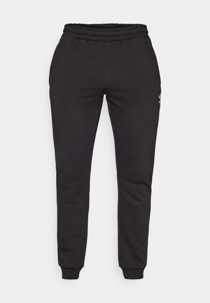 Sorte joggebukser lavet af blødt bomuld, med elastisk talje, tapered ben og en lille logoaccent på venstre side.
