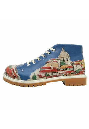 SHORTCUT WINTER IS HERE SHORTCUT - Lace-up ankle boots - blau-gelb