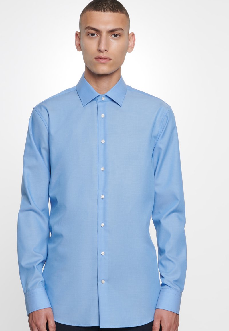 Seidensticker x-slim fit overhemd, donkerblauw structuur