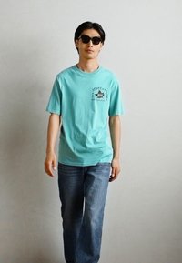 Scotch & Soda REGULAR FIT FRONT BACK - Print T-shirt - agate green