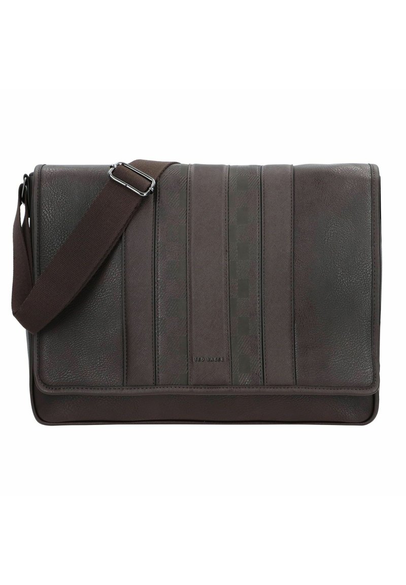 Ted Baker HOUSE CHECK MESSENGER  - Notebooktasche - brn choc