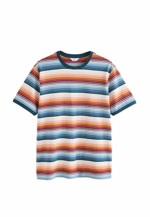 Next, REGULAR FIT - HORIZONTAL STRIPE RINGER T-SHIRT  . - T-shirt imprimé - orange   blue