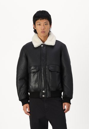 JORMARGATE JACKET - Lederjacke - black