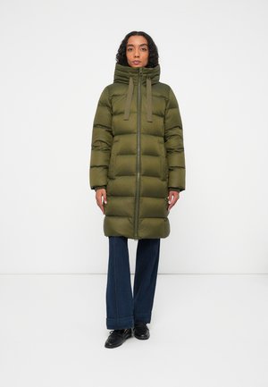 HOOD POCKETS - Dunfrakker - mossy olive