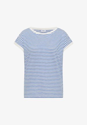 Cecil, T-SHIRT MIT BOAT NECK UND STREIFEN - T-shirt print - surf blue