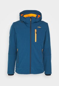 MAN JACKET ZIP HOOD - Veste softshell - bluesteel