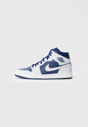 AIR JORDAN 1 MID - Sneaker high - blue void/pure platinum-coloured/summit white/hot lava/photo blue