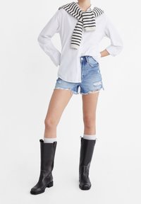 Stradivarius Shorts vaqueros - dark blue